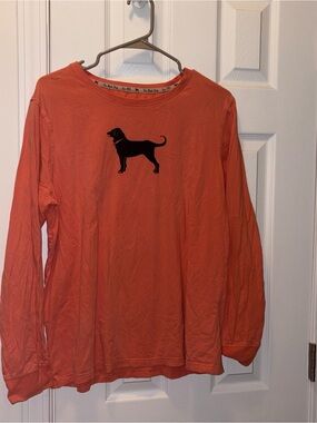The Black Dog Coral Long-Sleeve Dog Logo Tee